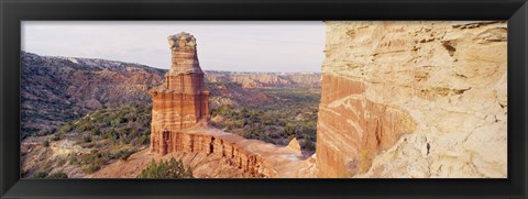 Framed High Angle View Of A Rock Formation, Palo Duro Canyon State Park, Texas, USA Print