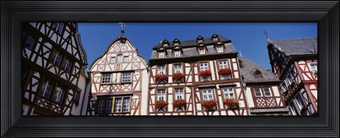 Framed Low Angle View Of Decorated Buildings, Bernkastel-Kues, Germany Print