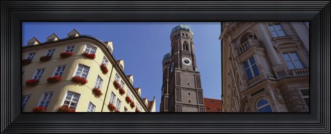 Framed Low Angle View Of A Cathedral, Frauenkirche, Munich, Germany Print