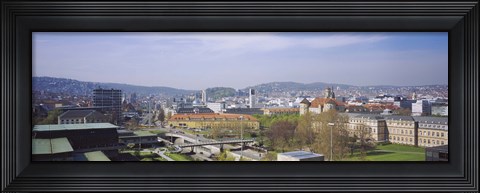 Framed High angle view of a city, Stuttgart, Germany Print