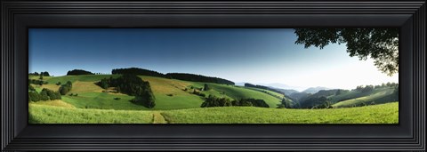 Framed Panoramic view of a landscape, St Margen, Black Forest, Germany Print