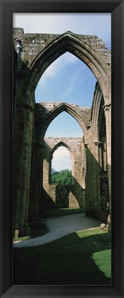 Framed Low angle view of an archway, Bolton Abbey, Yorkshire, England Print