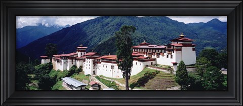 Framed Castle On A Mountain, Trongsar Dzong, Trongsar, Bhutan Print