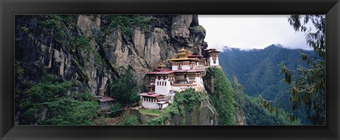 Framed Monastery On A Cliff, Taktshang Monastery, Paro, Bhutan Print