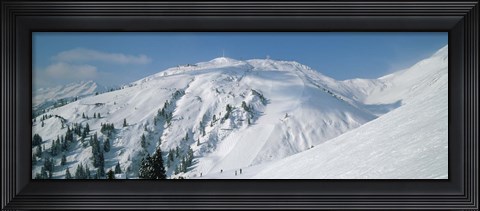 Framed Ski area in the mountains, Galzig, St. Anton, Austria Print