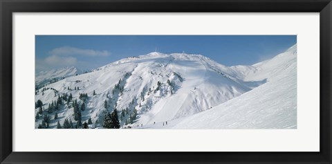 Framed Ski area in the mountains, Galzig, St. Anton, Austria Print