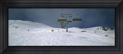 Framed Lech ski area, Austria Print