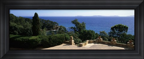 Framed Observation Point At The Sea Shore, Provence, France Print