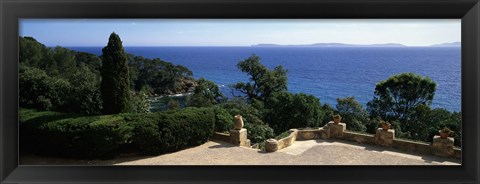 Framed Observation Point At The Sea Shore, Provence, France Print