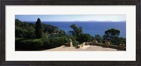 Framed Observation Point At The Sea Shore, Provence, France Print