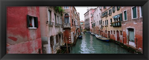 Framed Buildings on both sides of a canal, Grand Canal, Venice, Italy Print