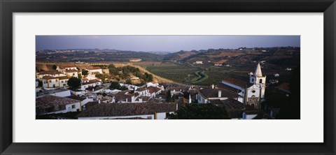 Framed High angle view of a city, Portugal Print