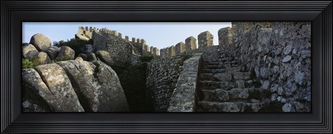 Framed Low angle view of staircase of a castle, Castelo Dos Mouros, Sintra, Portugal Print