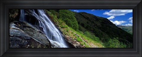Framed Water Flowing Over Rocks, Sourmilk Gill, Borrowdale, English Lake District, Cumbria, England, United Kingdom Print