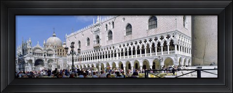 Framed Tourist Outside A Cathedral, St. Mark&#39;s Cathedral, St. Mark&#39;s Square, Venice, Italy Print