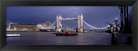 Framed Bridge Over A River, Tower Bridge, London, England, United Kingdom Print