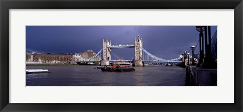 Framed Bridge Over A River, Tower Bridge, London, England, United Kingdom Print