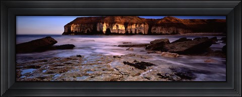 Framed Rock Formations Near A Bay, Thornwick Bay, Flamborough, Yorkshire, England, United Kingdom Print