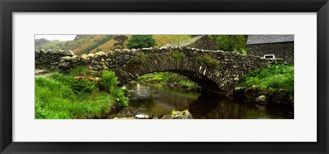 Framed Stone Bridge Over A Canal, Watendlath Bridge, Lake District, Cumbria, England, United Kingdom Print