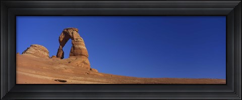 Framed Low angle view of a natural arch, Delicate arch, Arches National Park, Utah, USA Print