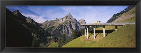 Framed Mountain Pass Bridge, Austria Print