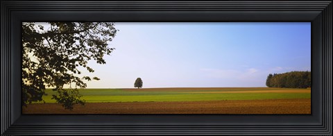 Framed Plowed  field, Germany Print