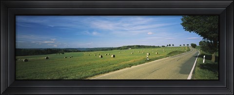 Framed Hay Bales in a Field, Germany Print