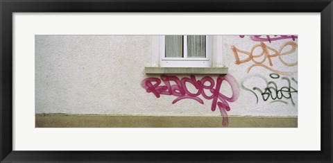 Framed Close-up of graffiti on the wall, Stuttgart, Baden-Wurttemberg, Germany Print