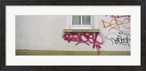 Framed Close-up of graffiti on the wall, Stuttgart, Baden-Wurttemberg, Germany Print