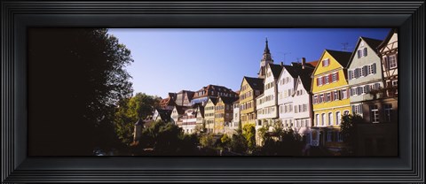 Framed Row Of Houses In A City, Tuebingen, Baden-Wurttemberg, Germany Print