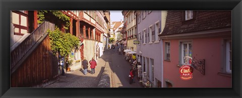 Framed Houses On Both Sides Of An Alley, Lake Constance, Meersburg, Baden-Wurttemberg, Germany Print