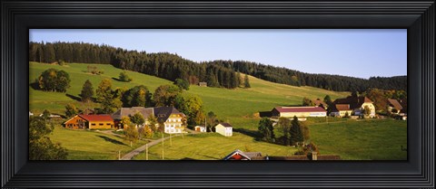 Framed High Angle View Of A Village, Black Forest, Baden-Wurttemberg, Germany Print