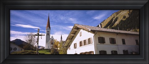 Framed Low Angle View Of A Church, Holzgau, Lechtal, Austria Print