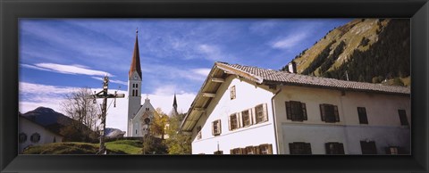 Framed Low Angle View Of A Church, Holzgau, Lechtal, Austria Print