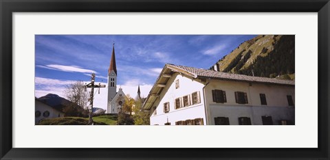 Framed Low Angle View Of A Church, Holzgau, Lechtal, Austria Print