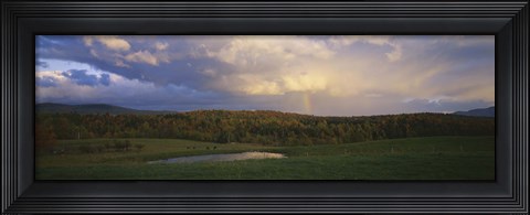 Framed Clouds over a landscape, Eden, Vermont, New England, USA Print