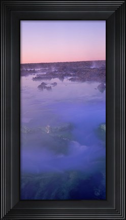 Framed Hot springs in a lake, Blue Lagoon, Iceland Print