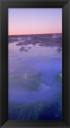 Framed Hot springs in a lake, Blue Lagoon, Iceland Print