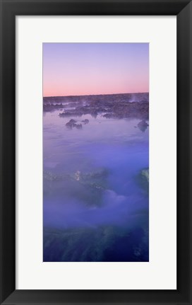 Framed Hot springs in a lake, Blue Lagoon, Iceland Print