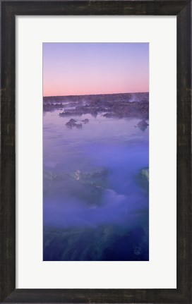 Framed Hot springs in a lake, Blue Lagoon, Iceland Print