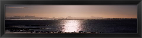 Framed Ocean at dusk, Bessastadir, Iceland Print