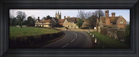 Framed Houses along a road, Penhurst, Kent, England Print