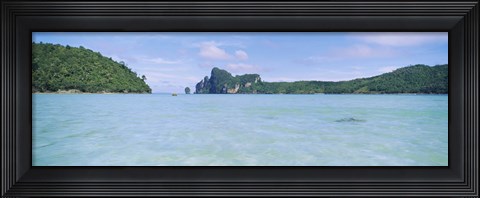 Framed Hills in the ocean, Loh Dalum Bay, Ko Phi Phi Don, Phi Phi Islands, Thailand Print