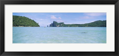 Framed Hills in the ocean, Loh Dalum Bay, Ko Phi Phi Don, Phi Phi Islands, Thailand Print