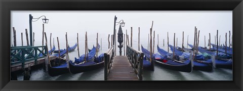 Framed Gondolas on the Water, Grand Canal, Venice, Italy Print