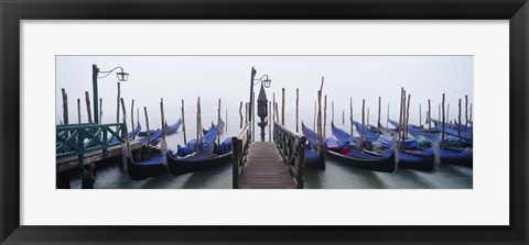 Framed Gondolas on the Water, Grand Canal, Venice, Italy Print