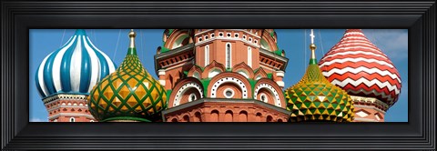 Framed Mid section view of a cathedral, St. Basil&#39;s Cathedral, Red Square, Moscow, Russia Print