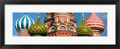 Framed Mid section view of a cathedral, St. Basil&#39;s Cathedral, Red Square, Moscow, Russia Print