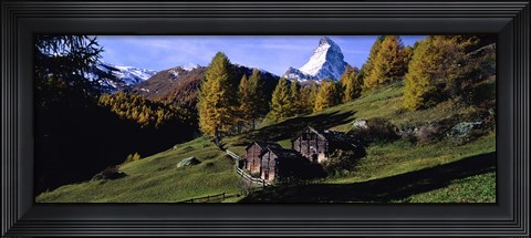 Framed Low angle view of a mountain peak, Matterhorn, Valais Canton, Switzerland Print