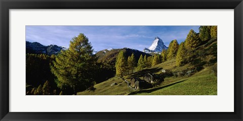 Framed Low angle view of a mountain peak, Matterhorn, Valais, Switzerland Print